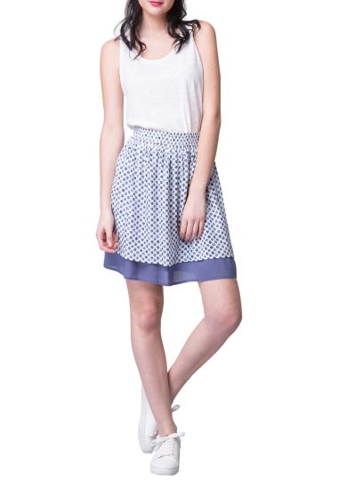 double-layered skirt with polka dots pattern
