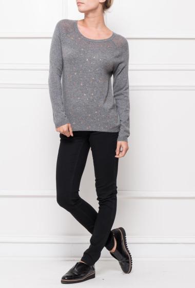 Knit pullover decorated with stars