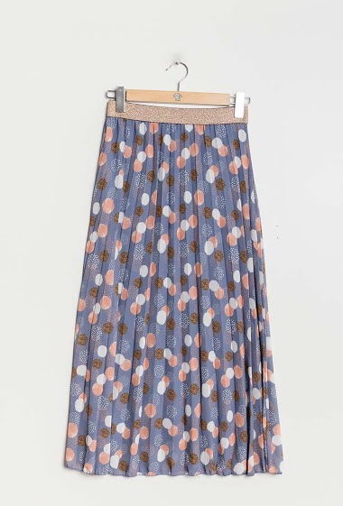 Spotted skirt. The model measures 177cm, one size corresponds to 10/12(UK) 38/40(FR). Length:87cm