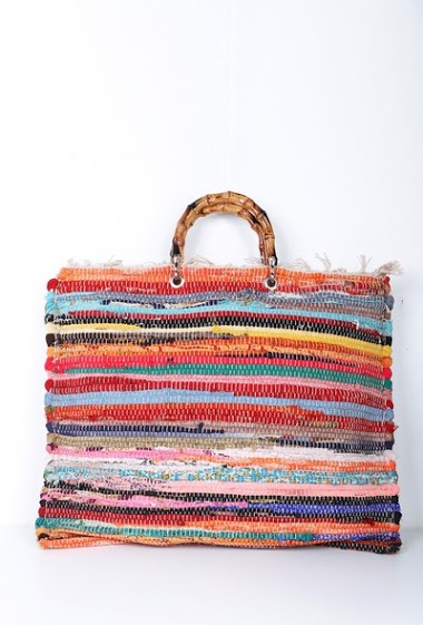 Tapestry bag with bamboo wrist (colors vary from one model to another) dim 50*1*43