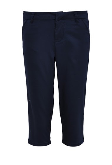 Cropped pant with two front pockets and two back pockets