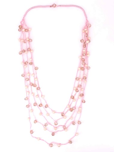 Long crystal necklace